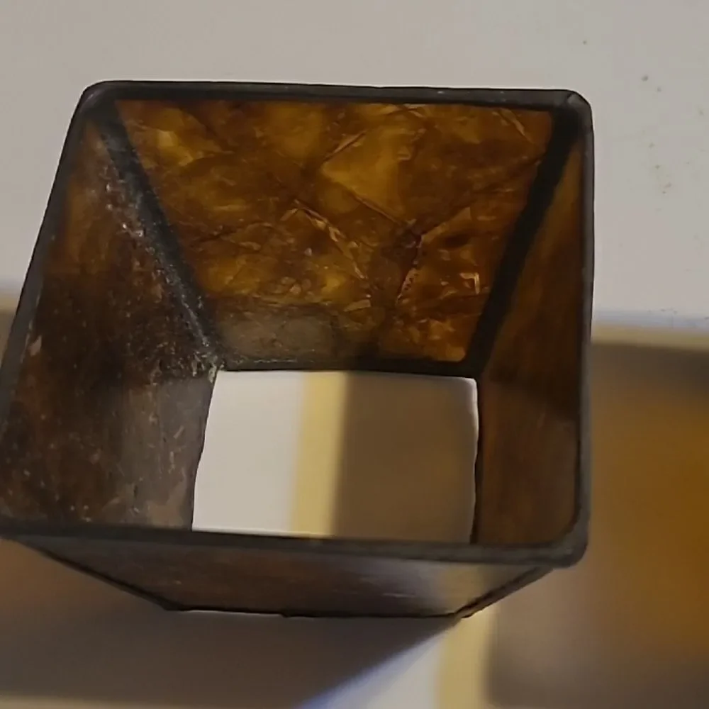 Brown Metal Candle Holder